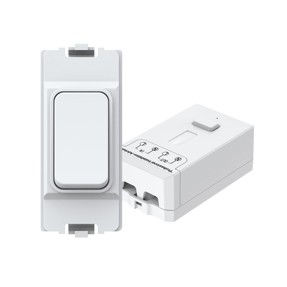 Wireless & Batteryless Kinetic Grid Switch,Pro + 500W RF Receiver (can fit into MK plate)