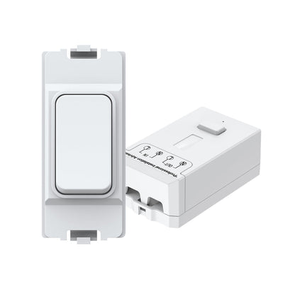 Wireless & Batteryless Kinetic Grid Switch,Pro + 500W RF Receiver (can fit into MK plate)