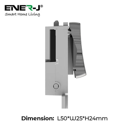 1G Grid Switch Compatible with Click MiniGrid Satin Chrome Finish