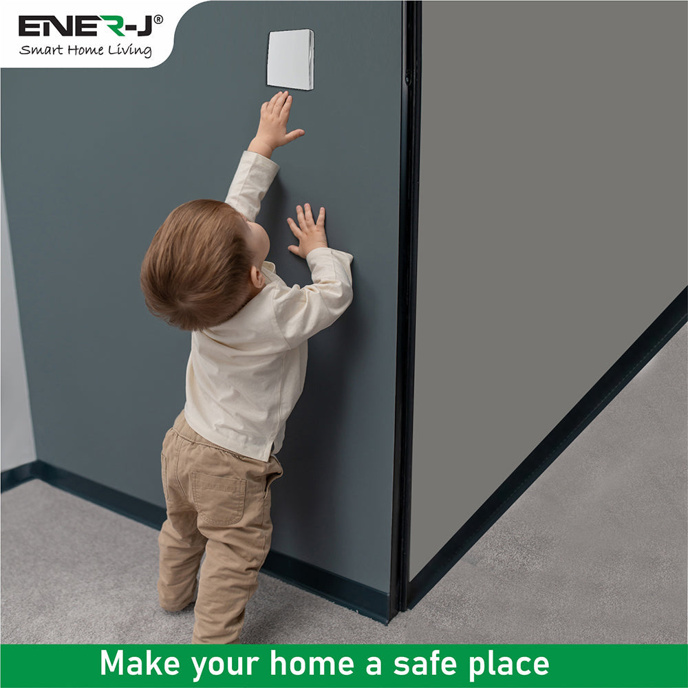 Ener-J 1-Gang Wireless Kinetic Switch, Self-Powered, IP65 Waterproof, White (Pro Range)
