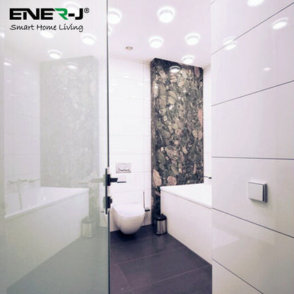 Enerj 1 Gang Wireless Kinetic Switch White Body with 1 Non Dimmable 5A RF Receiver Eco Range
