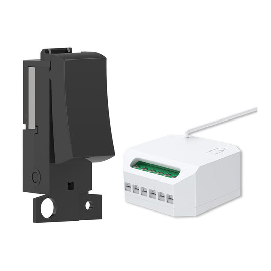 1 Gang Grid Switch, Black Body with Non Dimmable + WiFi 5A RF Mini Receiver
