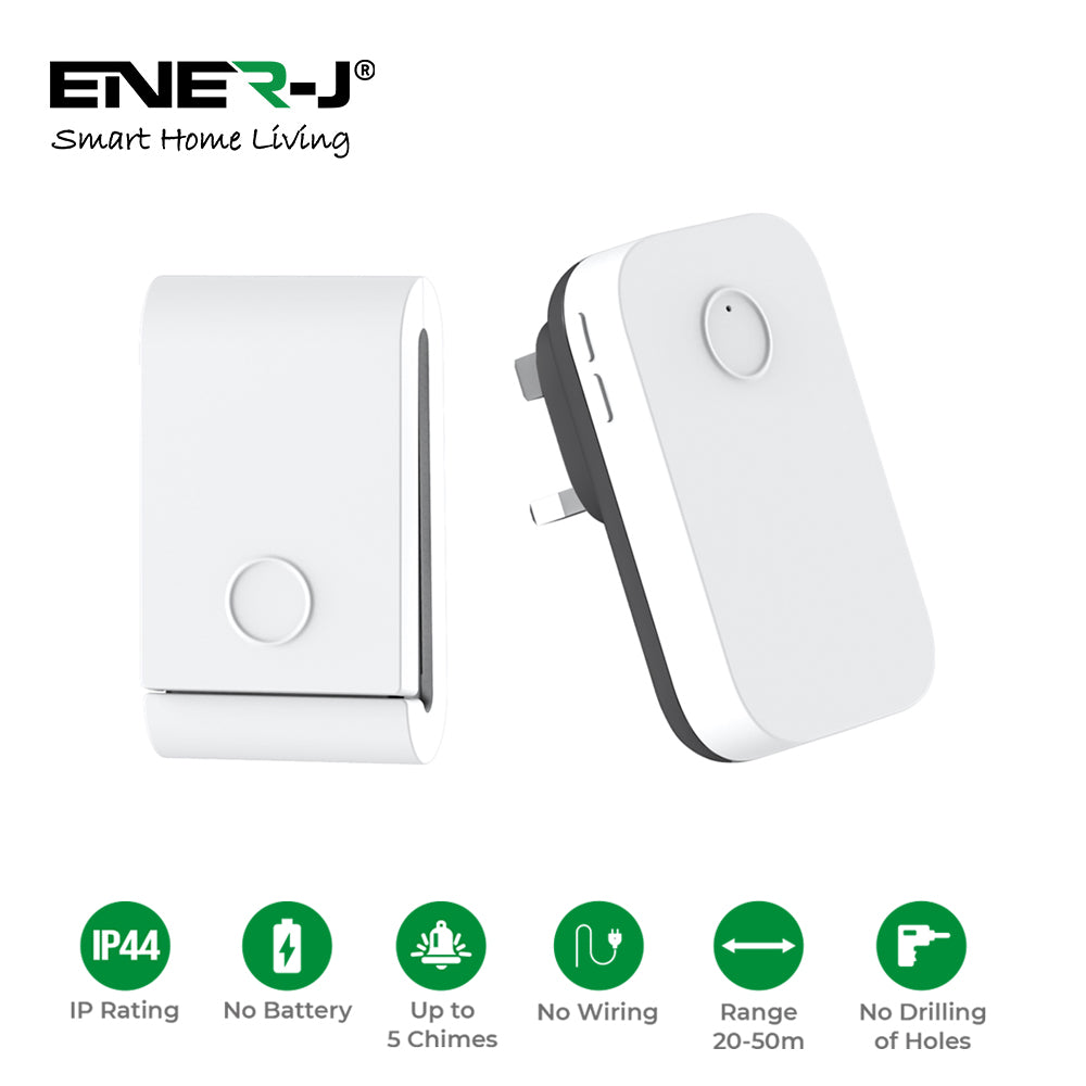 Extra Chimes for the WS1077 Wireless Kinetic Doorbell (UK Plug)