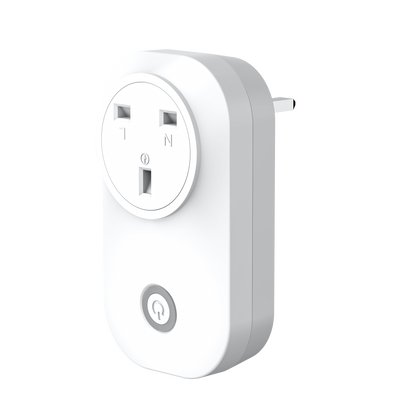 13A Wireless Plug Adapter + 1 Gang Switch Eco Series, White Body, Wireless Turn On/Off any appliance
