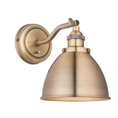 Endon Franklin Wall Light Antique Brass 98746