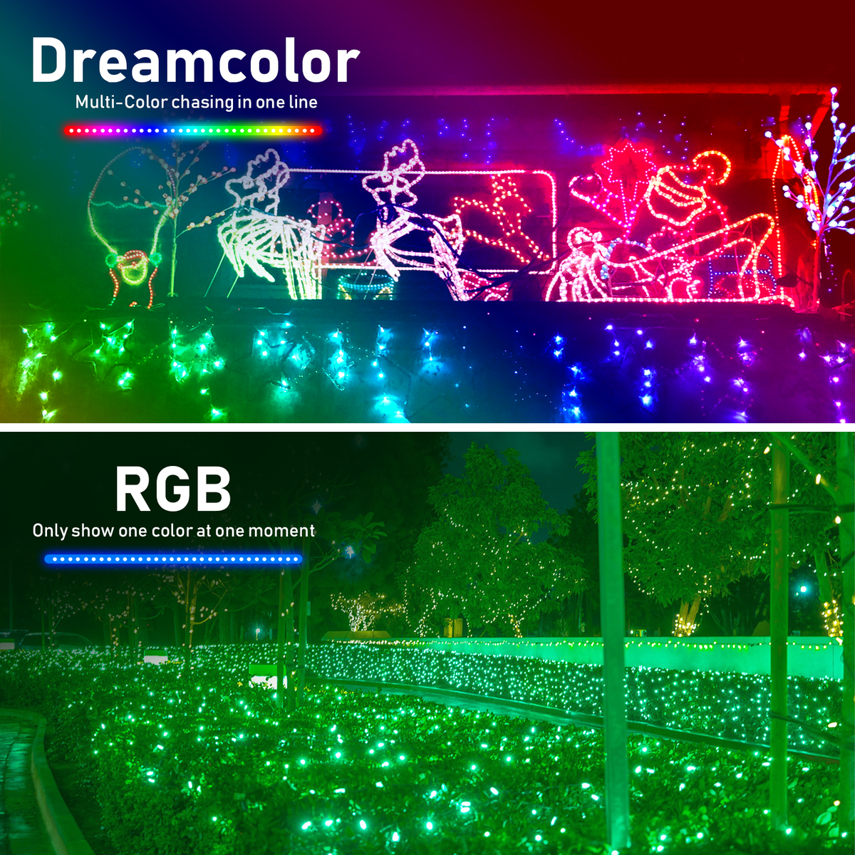 ENER-J Smart WiFi RGB Fairy Lights 5M, Alexa & Google Compatible, Music Sync LED String Lights with Remote, USB Powered, Flexible Copper Wire, Dimmable Multicolour Lighting | Single pack