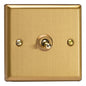 Varilight XBT1 Brushed Brass Toggle Switch 1Gang