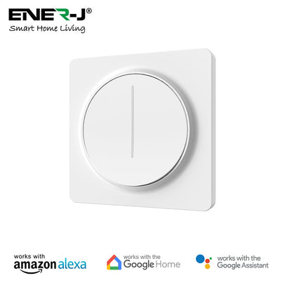 Smart Wi-Fi Dimmable Switch 1 Gang, Smart Dimmable Switch For Led Lights, Compatible With Alexa For Dimming Lights & Bulbs, White