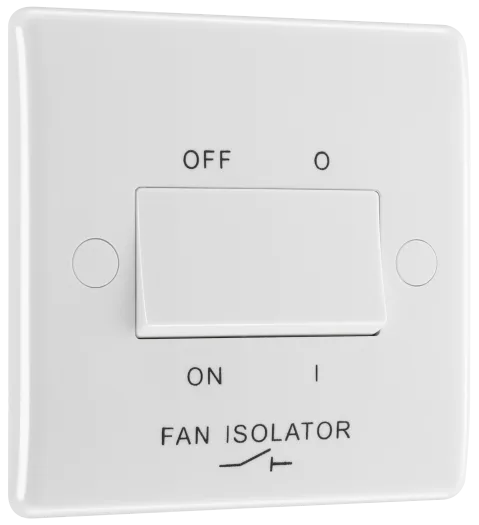 BG 815 White Fan Isolator Switch