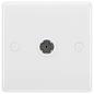 BG 860 Moulded Round Edge White 1 Gang Co-Axial TV Socket Outlet