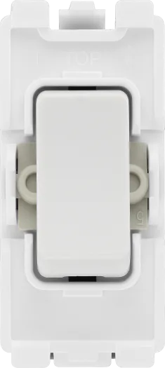 BG R12 Nexus Grid | White | 20A 20AX 2 Way 1 Pole Switch Module