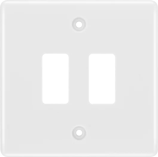 BG R82 2gang Grid Plate White