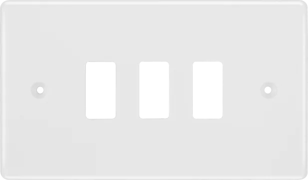 BG R83 3gang Grid Plate White