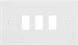 BG R83 3gang Grid Plate White