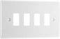 BG R84 4Gang Grid Plate White