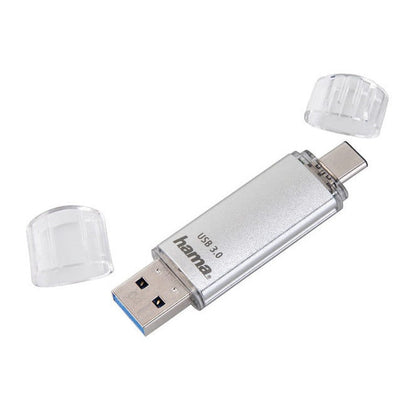 Hama C-Laeta 32GB USB-A & USB-C Memory Pen, Metal Casing, OTG, 40MB/s