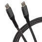 Maplin USB-C to USB-C 60W PD Braided Cable - Silver