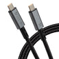Maplin USB-C to USB-C V4.0 8K 240W PD Braided Cable - Black, 1m