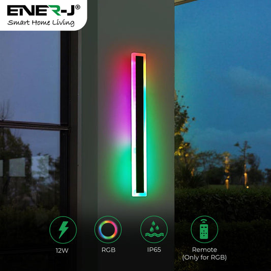 Ener-J 100cm Outdoor LED Wall Light – 24W RGB Colour Changing – IP65