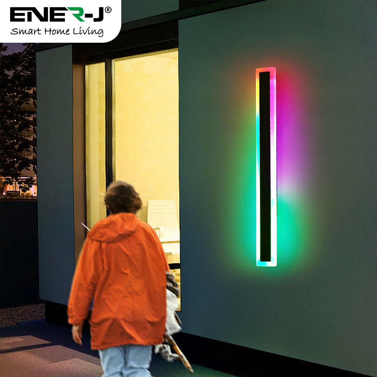 Ener-J 60cm Outdoor LED Wall Light – 12W RGB Colour Changing – IP65
