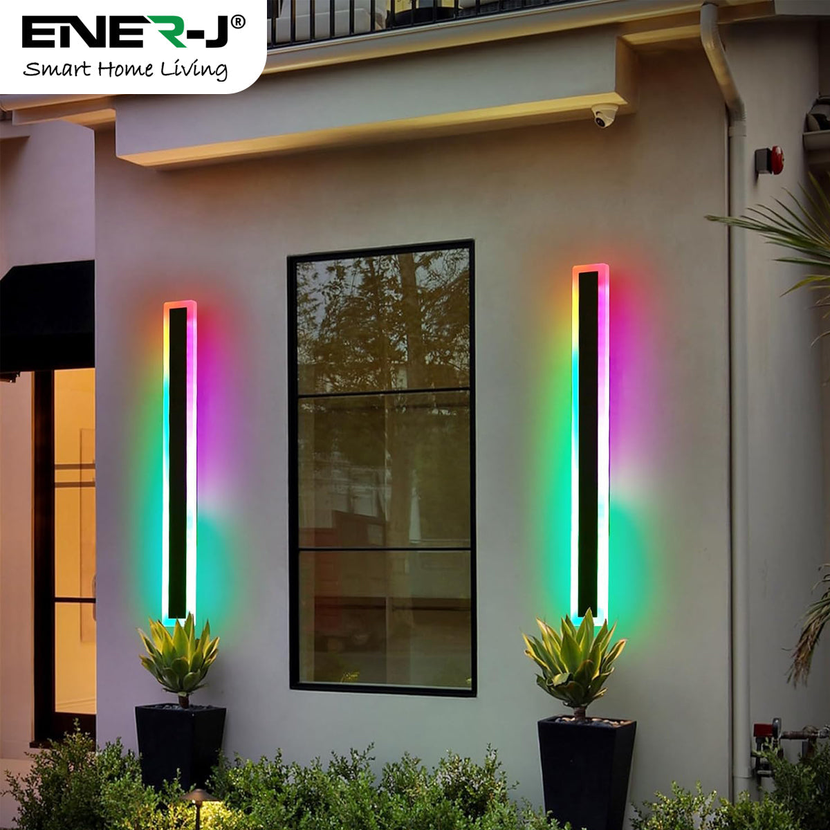 Ener-J 100cm Outdoor LED Wall Light – 24W RGB Colour Changing – IP65