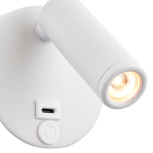 Saxby Lumos Mini 1lt Wall Light 3W 3000K - Matt White 120967
