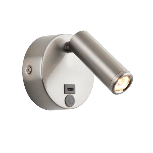 Saxby Lumos Mini 1lt Wall 3W 3000K - Stainless Steel 120966