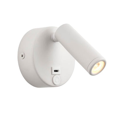 Saxby Lumos Mini 1lt Wall Light 3W 3000K - Matt White 120967