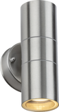 MLA OBEX 230V IP55 GU10 Fixed Up/Down Wall Light - Brushed Chrome OBEX2BC