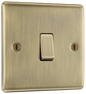 Single Light Switch 1Gang 2W Antique Brass 10A BG NAB12
