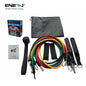 Set of 11 Home Exercise Resistance Band With Foam Handles, Ankle Straps & Door Anchor Attachment