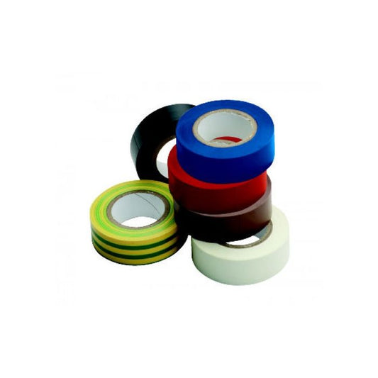 PVC Insulation Tape 19 x 33mm Per 1 Green & Yellow / Blue / White / Black / Red / Brown / Yellow