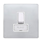 Click SFCH751PW Definity Complete Polished Chrome Screwless 1 Gang 13A 2 Pole Switched Fused Connection Unit - White Insert