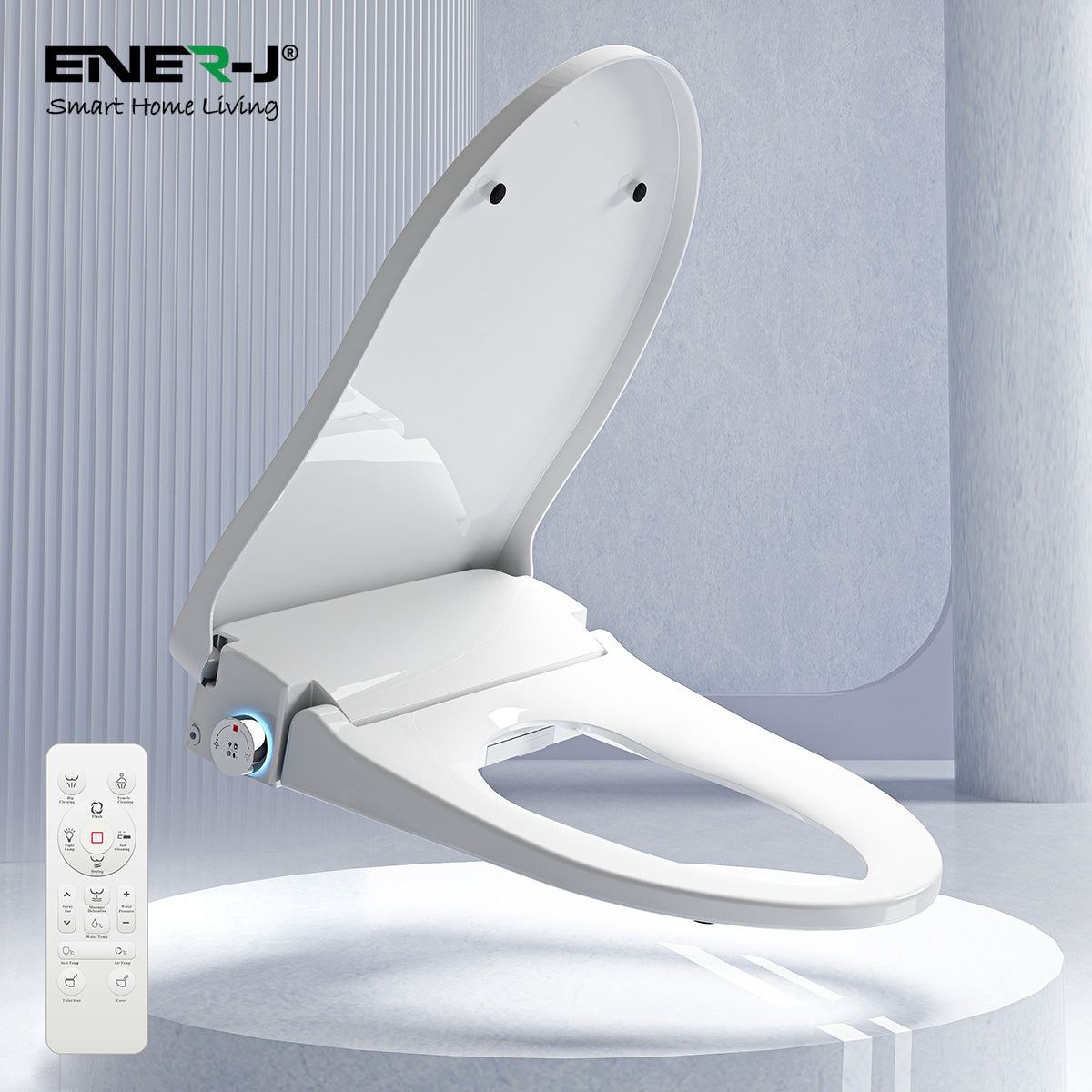 Smart Toilet Seat Cover with Bidet, Heated Seat & Adjustable Water Temperature | Soft Close Bathroom Toilet Seat