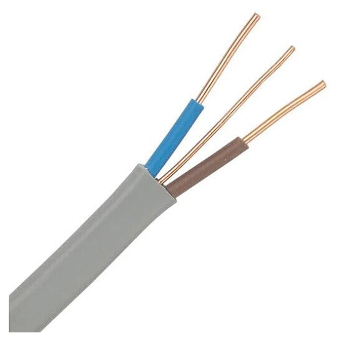 Per 1 Metre 6242Y Twin & Earth Cable 2.5mm² BS6004 BASEC Grey PVC