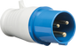 16A 2P & E 3P 240V Blue Plug 16amp 3pin 240volt