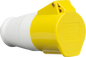 16A 2P & E 3P 110V Yellow Trailing Coupler 16amp 3pin 110volt
