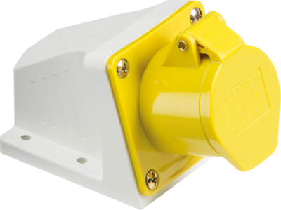 16A 2P & E 3P 110V Yellow Wall Socket 16amp 3pin 110volt