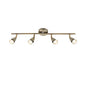 GU10 4 Bar Spot Track Fitting Chrome / White / Antique Brass / Satin Chrome