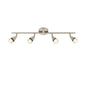 GU10 4 Bar Spot Track Fitting Chrome / White / Antique Brass / Satin Chrome