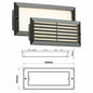 230V IP54 5W White LED Recessed Brick Light - Black Fascia