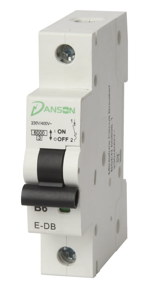 Danson E-DBYB110 6A 10A 16A 20A 32A 40A 50A 63A MCB 1 Pole 6kA B Type