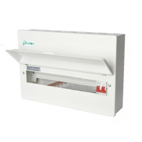 Danson 8 Module 6 Way Usable Consumer Unit Complete With 100A Main Switch