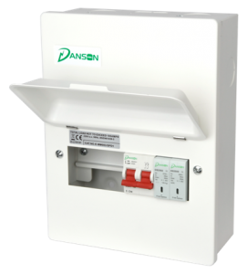 Danson 8 Module Consumer Unit 100A Main Switch & SPD 4 Way Usable