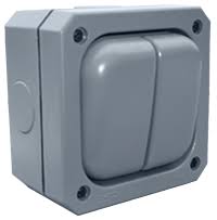 Outdoor Weather Proof IP66 2G 2W Panel Switch ESR Grey