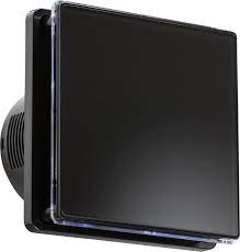 100mm/4 inch LED Backlit Extractor Fan with Overrun Timer - Black