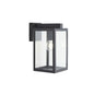Hestia E27 Glass Panel Box Lantern Black / Silver / Anthracite Forum