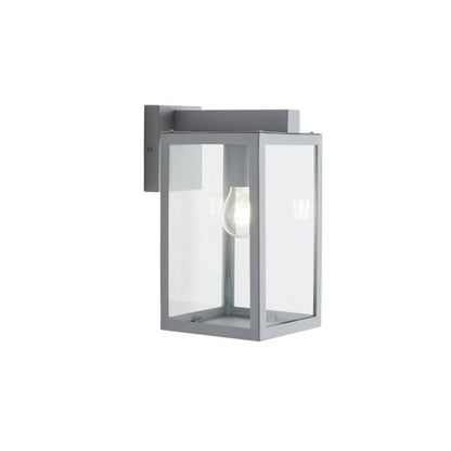 Hestia E27 Glass Panel Box Lantern Black / Silver / Anthracite Forum