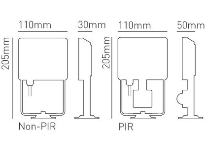 LED Floodlight 10w Collingwood CCT Colour Switchable PIR Security Flood