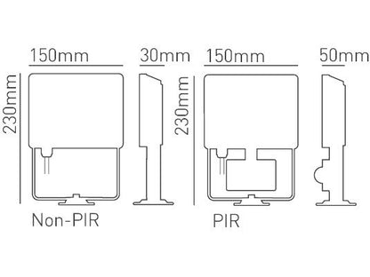 LED Floodlight 20w Collingwood CCT Colour Switchable PIR Security Flood